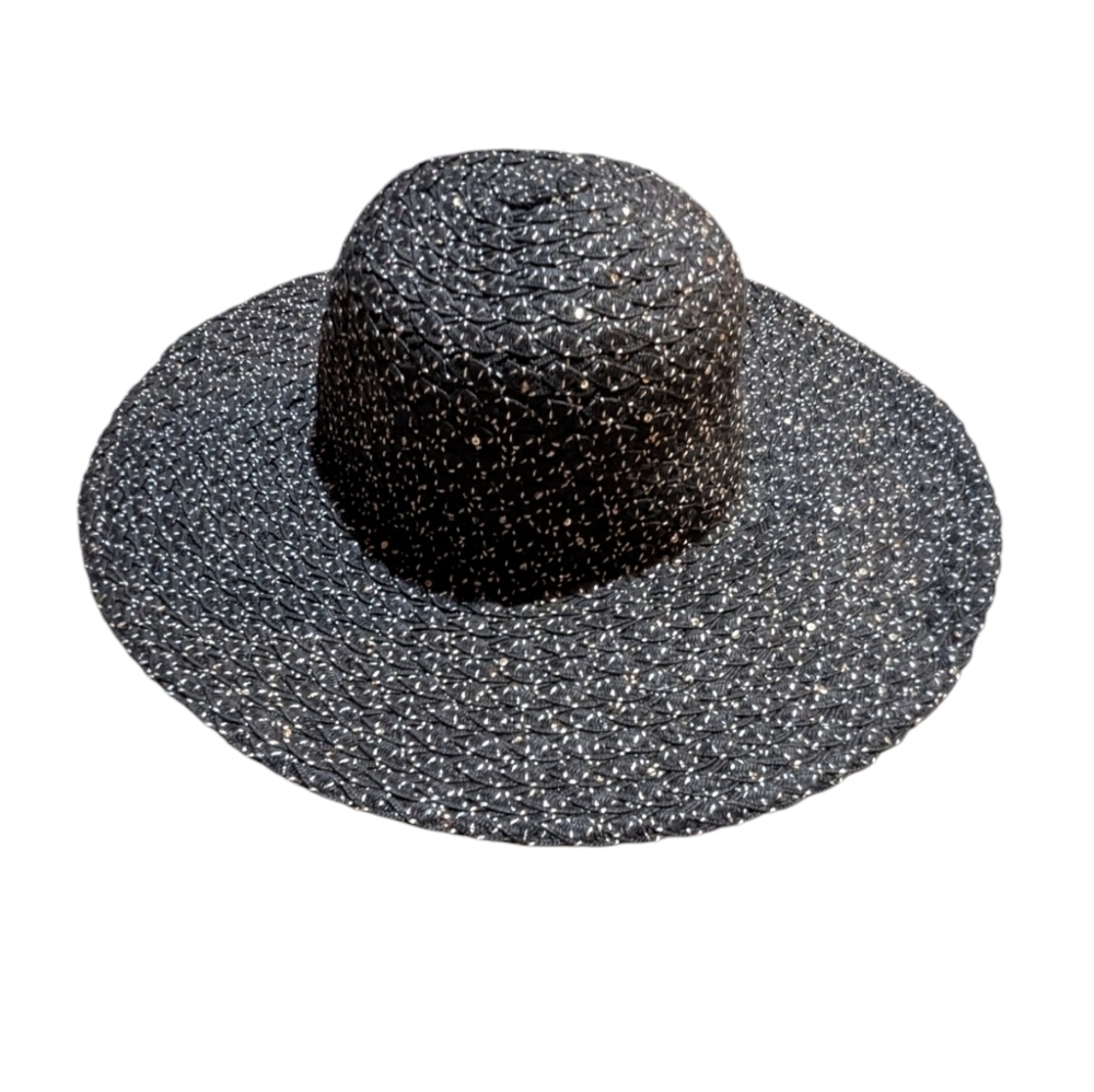 August Hat Company Black Sequin Floppy Summer Hat Classic Preppy Poolside